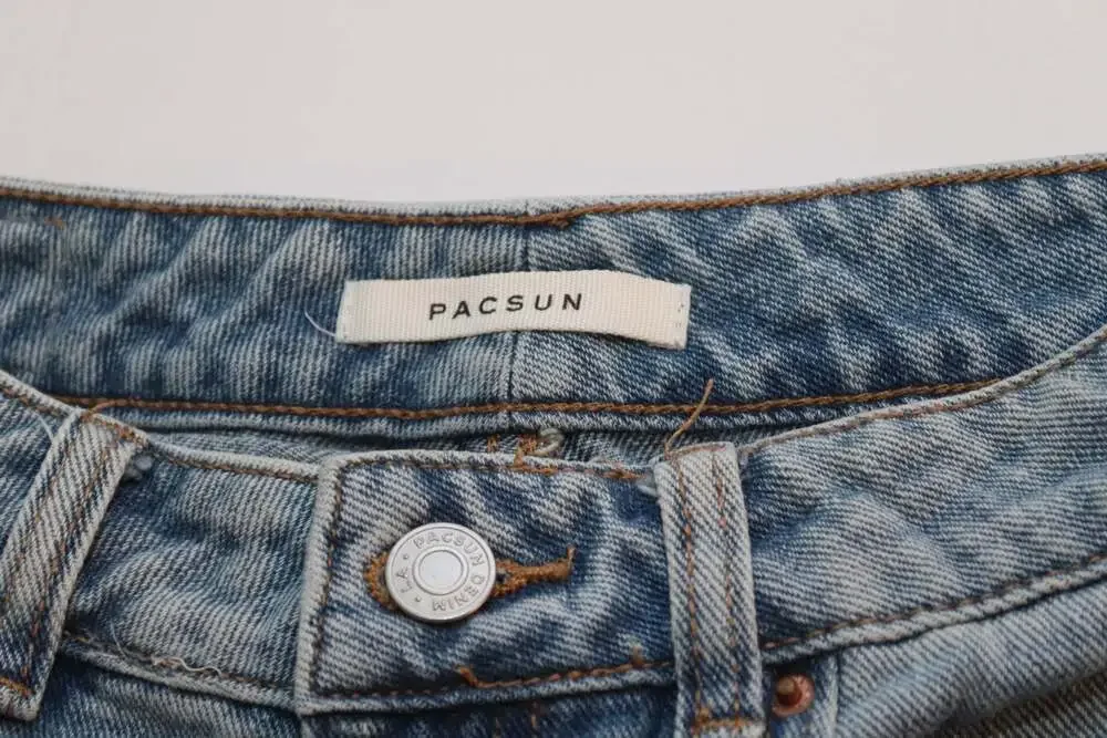 PacSun High-Rise Light Wash Denim Shorts